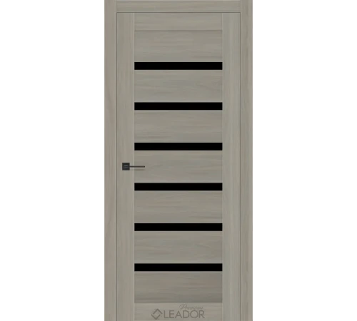 Двери Leador Premium Latina Lacobel черный