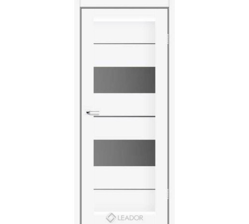 Межкомнатные Двери Leador Doors Canneli Белые серый графит ПВХ плёнка