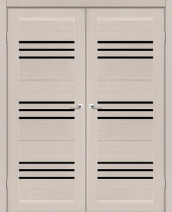 Двери Leador Doors Sovana двойные Черное стекло