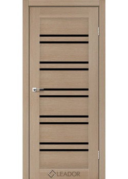 Двері Leador Doors Sicilia Чорне скло
