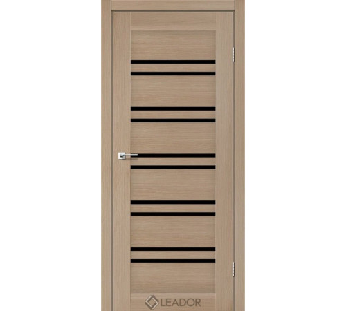 Міжкімнатні Двері Leador Doors Sicilia Чорне скло ПВХ плівка