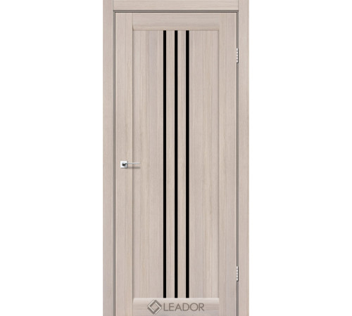 Межкомнатные Двери Leador Doors Verona монблан Черное стекло ПВХ плёнка