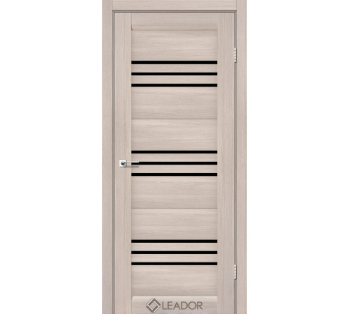 Межкомнатные Двери Leador Doors Sovana монблан Черное стекло ПВХ плёнка