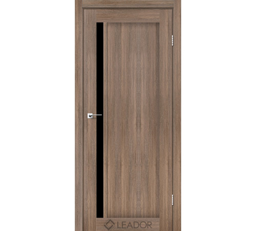 Межкомнатные Двери Leador Doors Toskana Черное стекло ПВХ плёнка