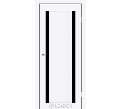 Межкомнатные Двери Leador Doors Catania Черное стекло ПВХ плёнка