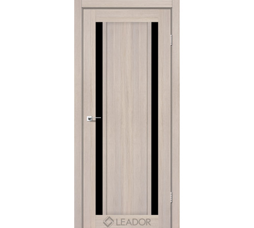 Межкомнатные Двери Leador Doors Catania Черное стекло ПВХ плёнка