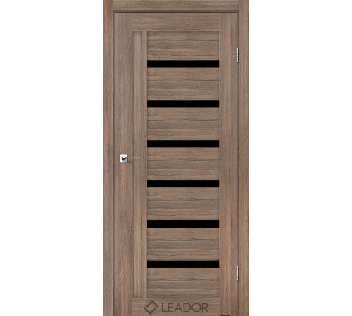 Межкомнатные Двери Leador Doors Amelia Черное стекло ПВХ плёнка