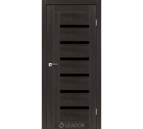 Межкомнатные Двери Leador Doors Amelia Черное стекло ПВХ плёнка