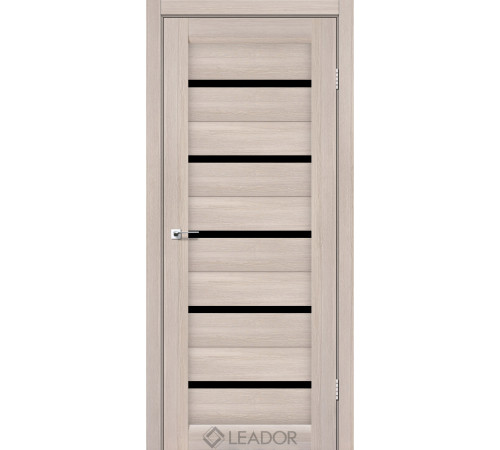 Межкомнатные Двери Leador Doors Siena Черное стекло ПВХ плёнка