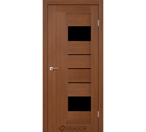 Межкомнатные Двери Leador Doors Como Черное стекло ПВХ плёнка