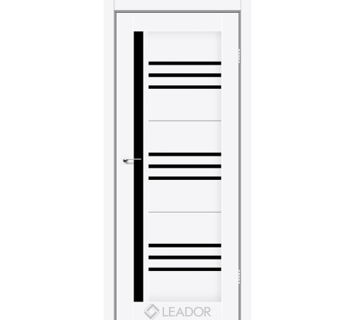 Межкомнатные Двери Leador Doors Compania Черное стекло ПВХ плёнка