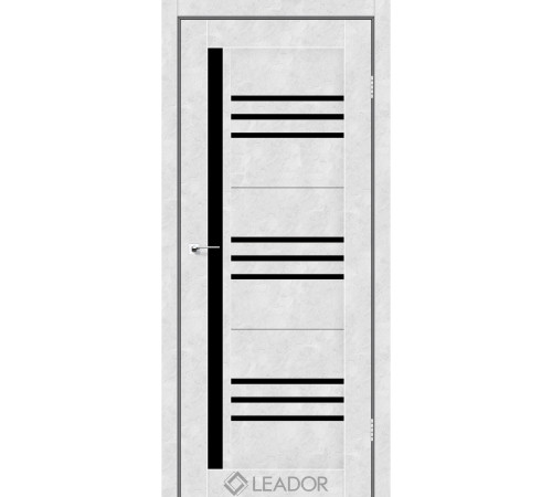 Межкомнатные Двери Leador Doors Compania Черное стекло ПВХ плёнка