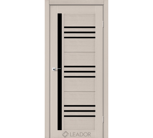 Межкомнатные Двери Leador Doors Compania Черное стекло ПВХ плёнка