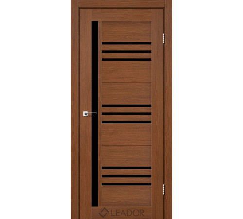 Межкомнатные Двери Leador Doors Compania Черное стекло ПВХ плёнка