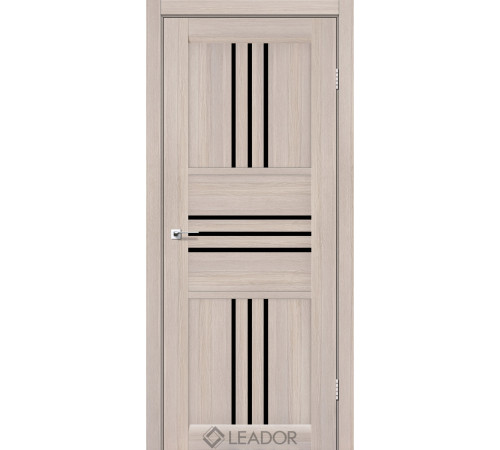 Межкомнатные Двери Leador Doors Rona Черное стекло ПВХ плёнка