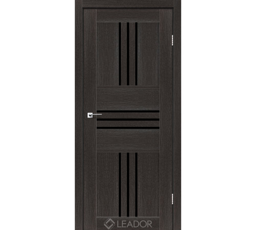 Межкомнатные Двери Leador Doors Rona Черное стекло ПВХ плёнка