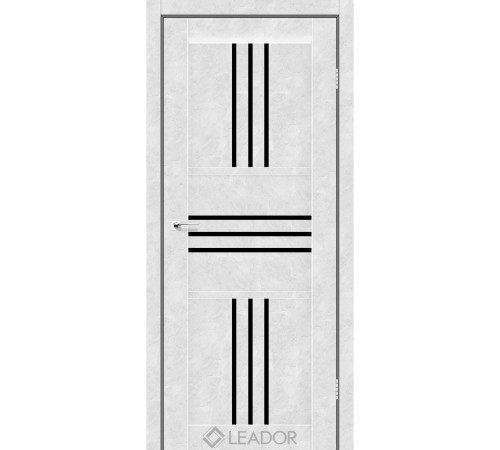 Межкомнатные Двери Leador Doors Rona Черное стекло ПВХ плёнка
