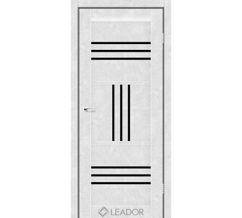 Міжкімнатні Двері Leador Doors Gela Чорне скло ПВХ плівка