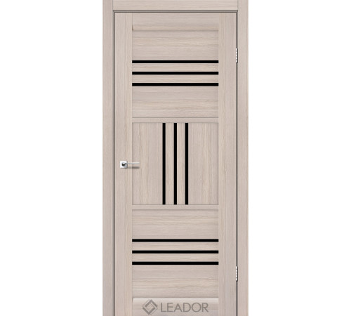Міжкімнатні Двері Leador Doors Gela Чорне скло ПВХ плівка