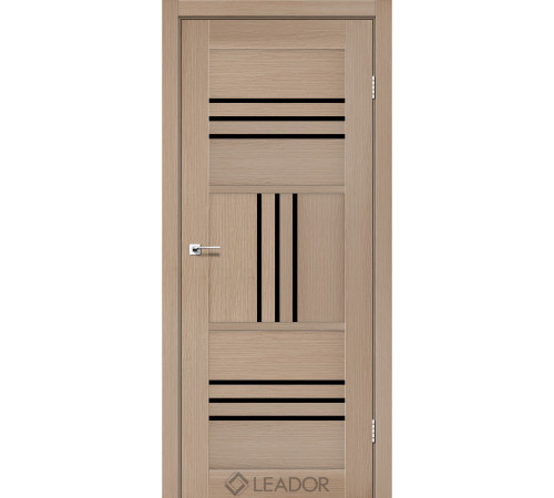 Міжкімнатні Двері Leador Doors Gela Чорне скло ПВХ плівка