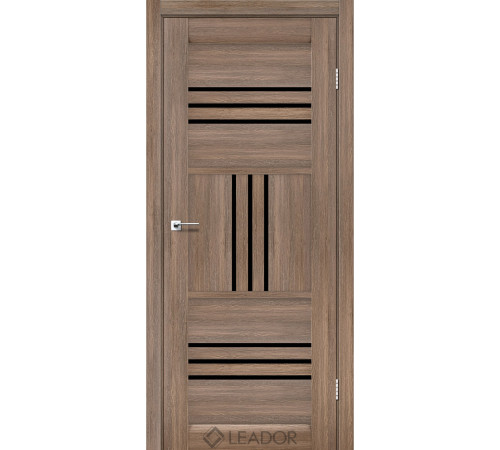 Міжкімнатні Двері Leador Doors Gela Чорне скло ПВХ плівка