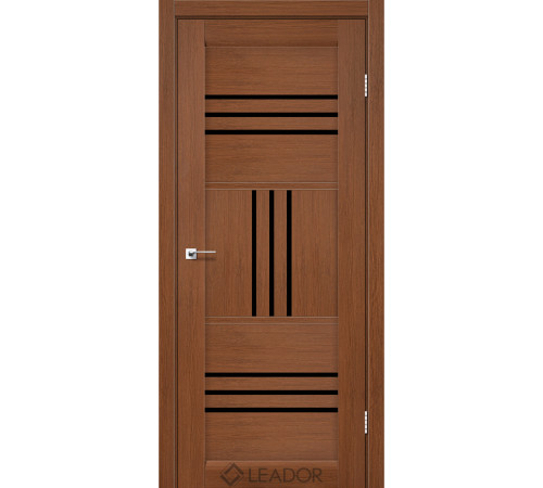 Міжкімнатні Двері Leador Doors Gela Чорне скло ПВХ плівка