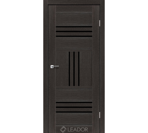 Міжкімнатні Двері Leador Doors Gela Чорне скло ПВХ плівка