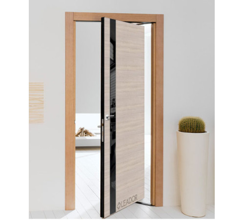 Межкомнатные Роторные Двери Leador Doors ASTI GLASS монблан ПВХ плёнка