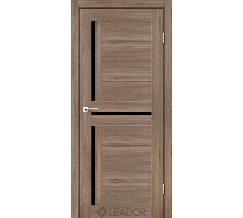 Межкомнатные Двери Leador Doors Lazio Черное стекло ПВХ плёнка