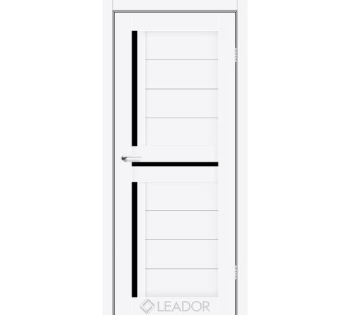 Межкомнатные Двери Leador Doors Lazio Черное стекло ПВХ плёнка