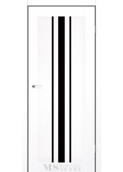Двері MSDoors Fashion Holst KERRY білий матовий Чорне скло
