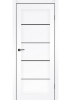 Двері MSDoors Fashion Holst MONTANA білий матовий Чорне скло