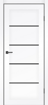 Двері MSDoors Fashion Holst MONTANA білий матовий Чорне скло