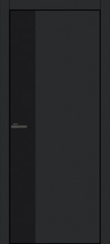 Двері Оміс FLAT ALU 12V чорний браш торець BLK Чорний оксамит