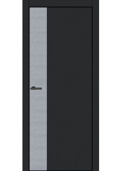 Двери Омис FLAT ALU 12V серебро браш торец BLK Черный бархат