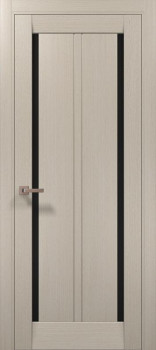 Двери Папа Карло Millenium ML-623 дуб кремовый Черное стекло