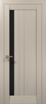 Двери Папа Карло Millenium ML-641 дуб кремовый Черное стекло