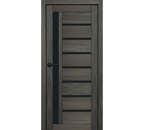 Міжкімнатні Двері Portalino Doors PL-PVC-01 Чорне скло ПВХ плівка