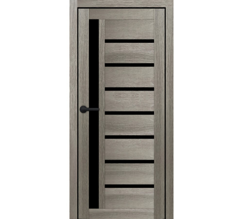 Міжкімнатні Двері Portalino Doors PL-PVC-01 Чорне скло ПВХ плівка