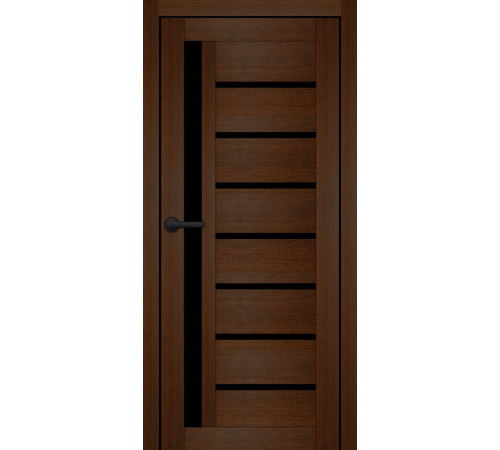 Міжкімнатні Двері Portalino Doors PL-PVC-01 Чорне скло ПВХ плівка