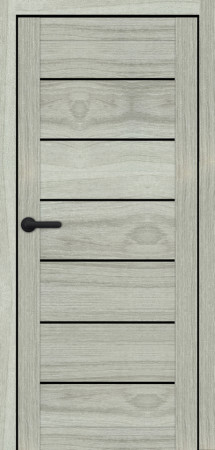Міжкімнатні Двері Portalino Doors PL-PVC-08 Чорне скло ПВХ плівка
