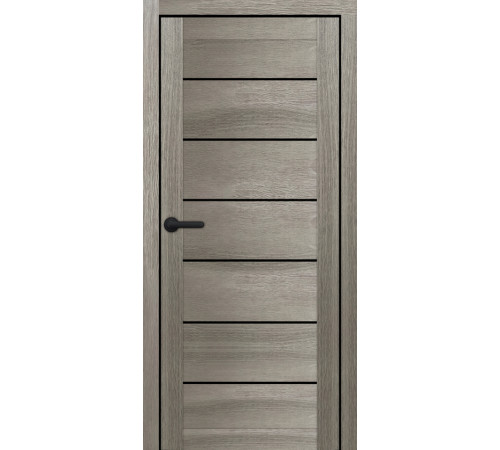 Межкомнатные Двери Portalino Doors PL-PVC-08 Черное стекло ПВХ плёнка