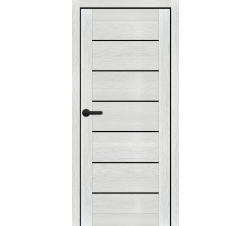 Межкомнатные Двери Portalino Doors PL-PVC-08 Черное стекло ПВХ плёнка