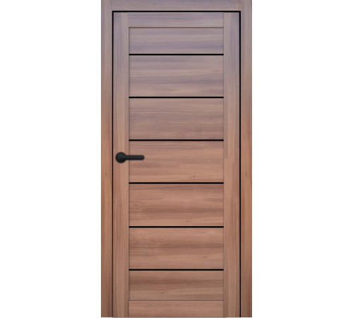 Межкомнатные Двери Portalino Doors PL-PVC-08 Черное стекло ПВХ плёнка