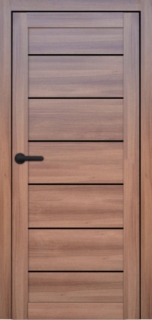 Міжкімнатні Двері Portalino Doors PL-PVC-08 Чорне скло ПВХ плівка