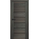 Межкомнатные Двери Portalino Doors PL-PVC-08 Черное стекло ПВХ плёнка