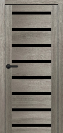 Міжкімнатні Двері Portalino Doors PL-PVC-03 Чорне скло ПВХ плівка