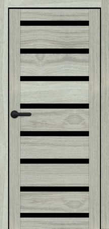 Міжкімнатні Двері Portalino Doors PL-PVC-03 Чорне скло ПВХ плівка
