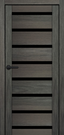 Міжкімнатні Двері Portalino Doors PL-PVC-03 Чорне скло ПВХ плівка