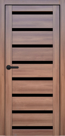Міжкімнатні Двері Portalino Doors PL-PVC-03 Чорне скло ПВХ плівка